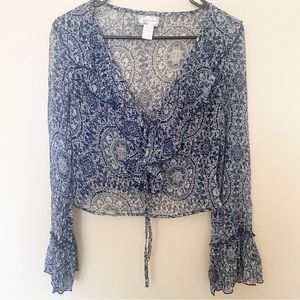 Band of Gypsies Long Sleeve Crop Top